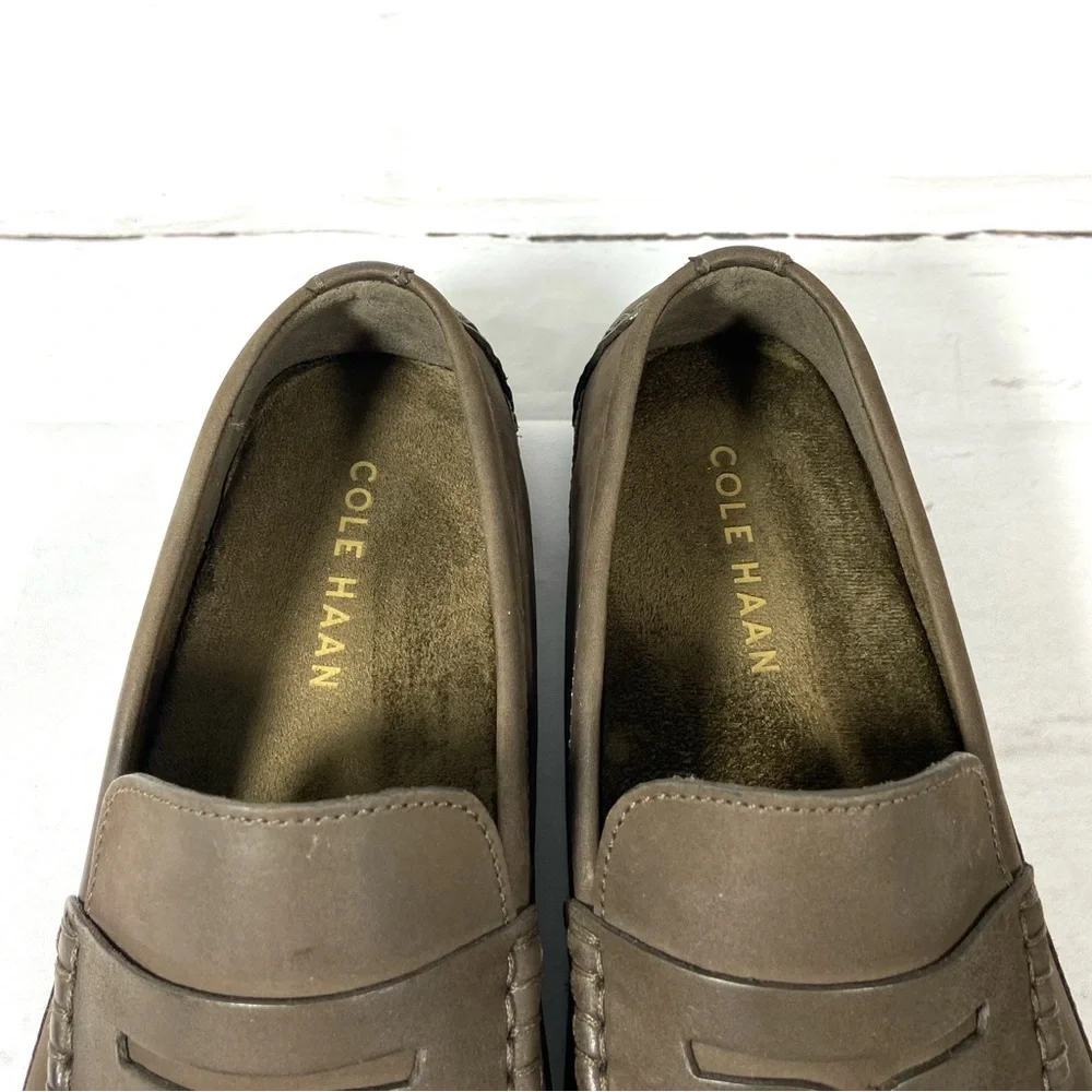 Cole Haan Grand‎ Os Mens Loafers Size 11M Brown Leather Driving Moc